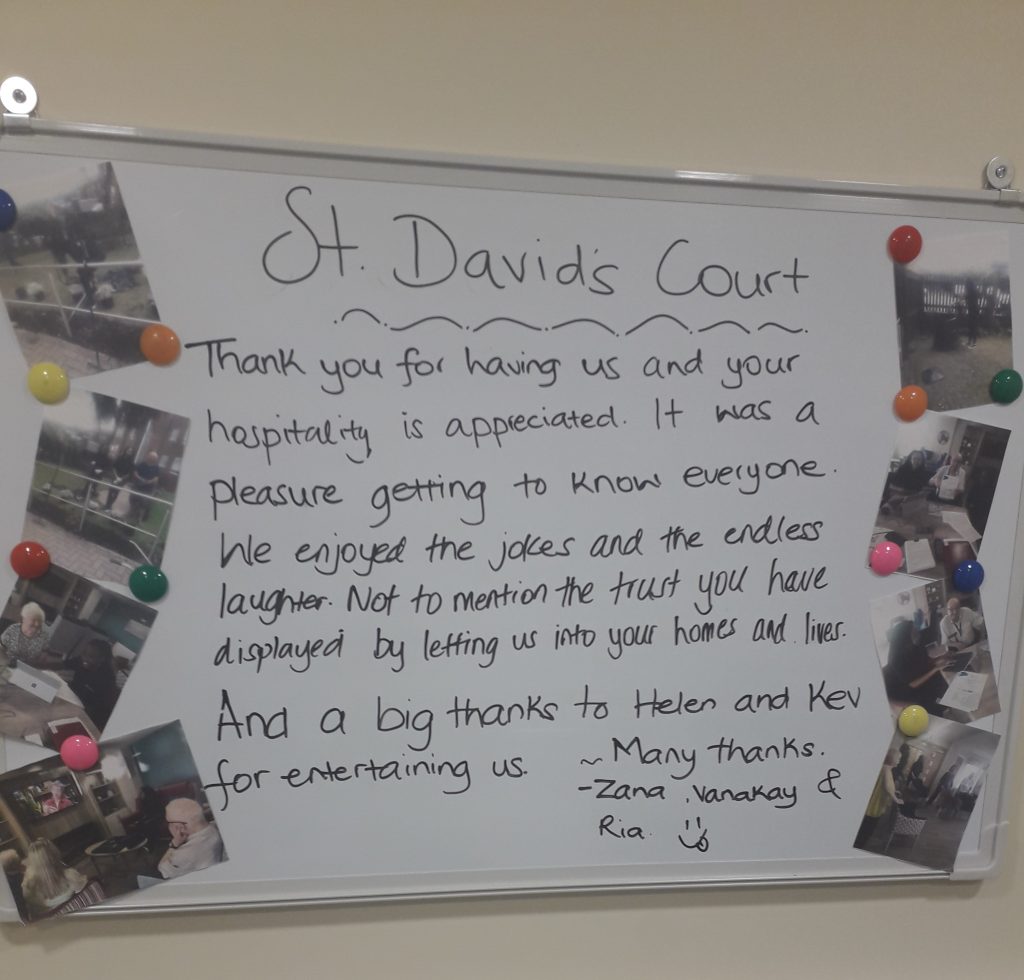 Week 3 artwork and thankyou board